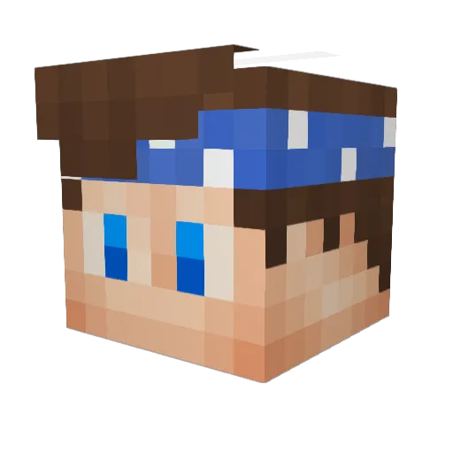 byVinz Minecraft avatar head, 3D render
