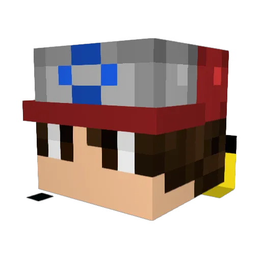 byZapp Minecraft avatar head, 3D render