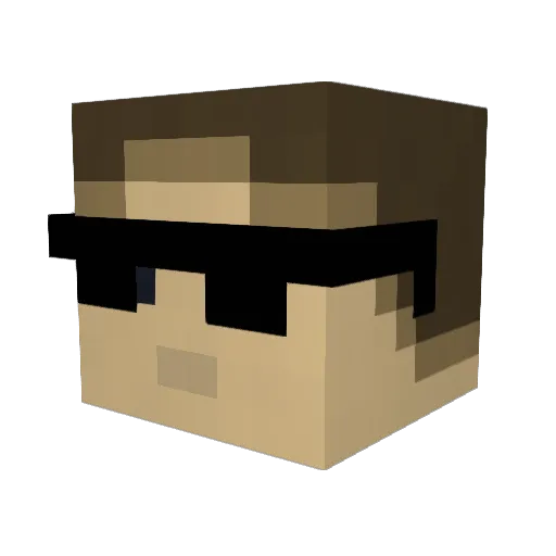 by_zest Minecraft avatar head, 3D render