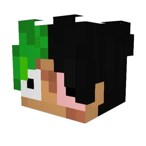 byafox Minecraft avatar head, 3D render