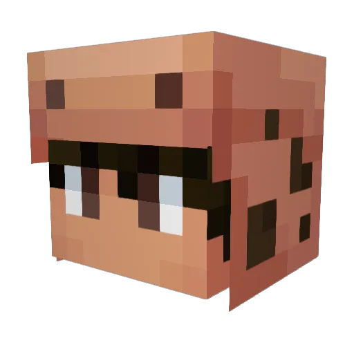 byakuno Minecraft avatar head, 3D render