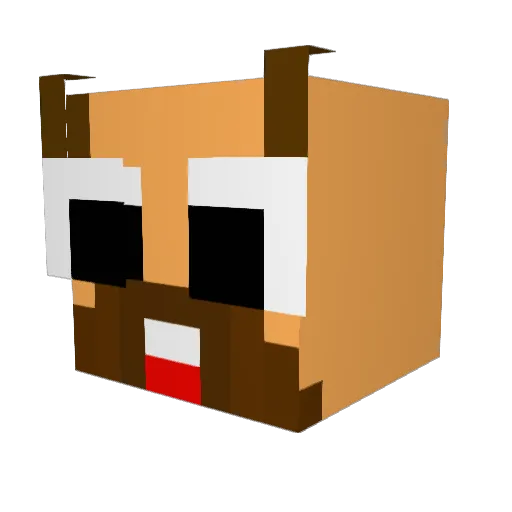 bybaXz Minecraft avatar head, 3D render