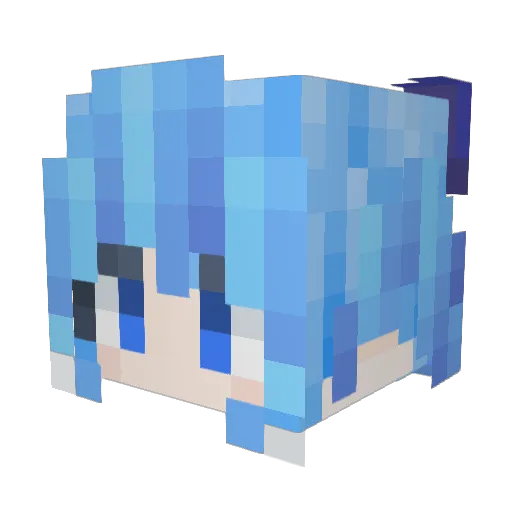 bybjjjs Minecraft avatar head, 3D render