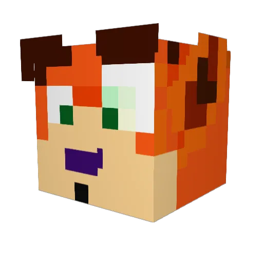 bycarlos98 Minecraft avatar head, 3D render