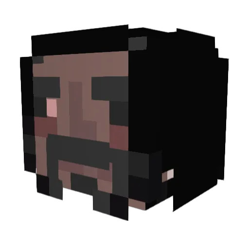byemugetsu Minecraft avatar head, 3D render