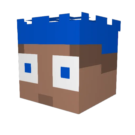 byexglez Minecraft avatar head, 3D render