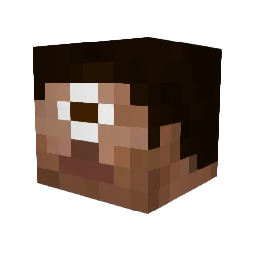 byklop Minecraft avatar head, 3D render