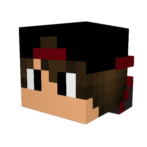bylike3 Minecraft avatar head, 3D render