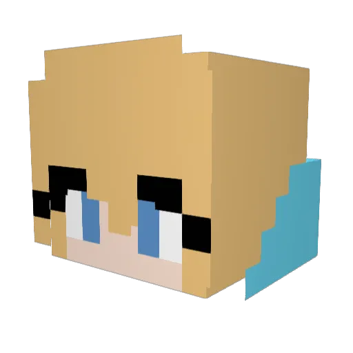 bymarie_ Minecraft avatar head, 3D render