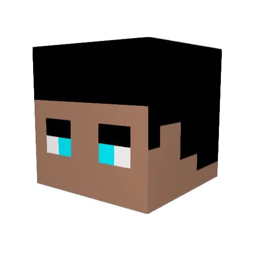 bymdal Minecraft avatar head, 3D render