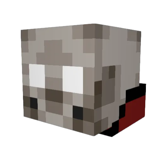 bymetrix Minecraft avatar head, 3D render