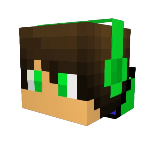 bymilo Minecraft avatar head, 3D render