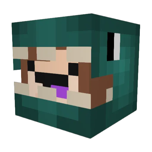 bynew001 Minecraft avatar head, 3D render