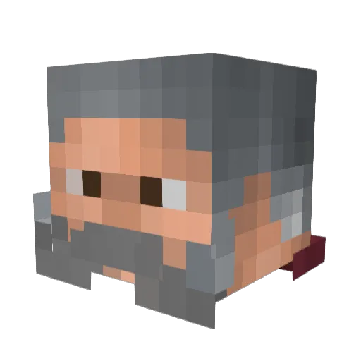 bynxs Minecraft avatar head, 3D render