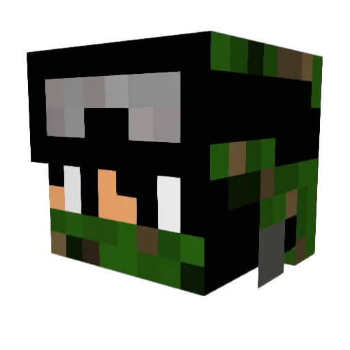 byochang Minecraft avatar head, 3D render