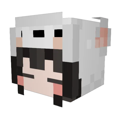 byoku Minecraft avatar head, 3D render