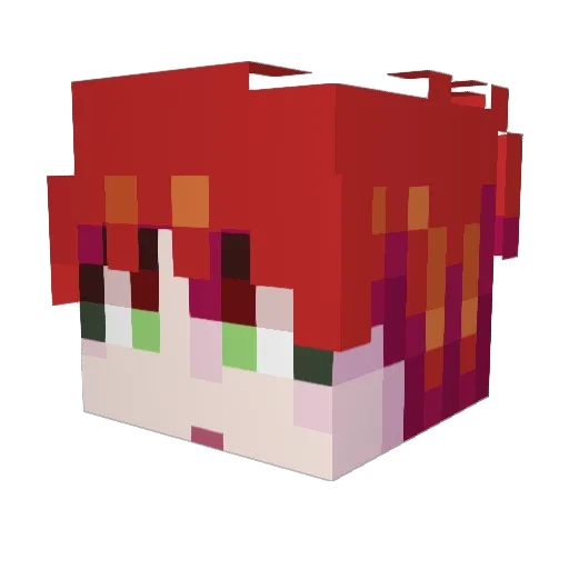 byoulnim Minecraft avatar head, 3D render