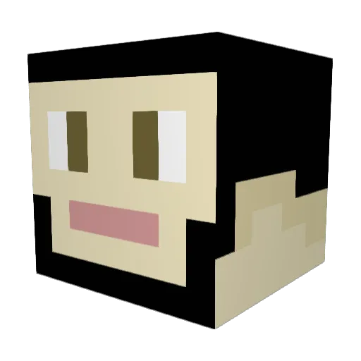 byronbingbong Minecraft avatar head, 3D render