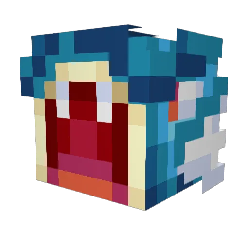 byronyo Minecraft avatar head, 3D render