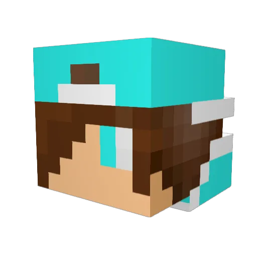bysiek Minecraft avatar head, 3D render