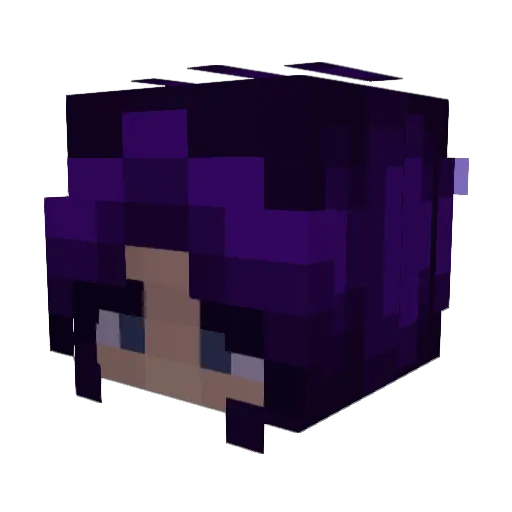 byslexia Minecraft avatar head, 3D render