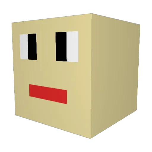 bysomebody Minecraft avatar head, 3D render