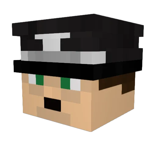 byte_TK Minecraft avatar head, 3D render