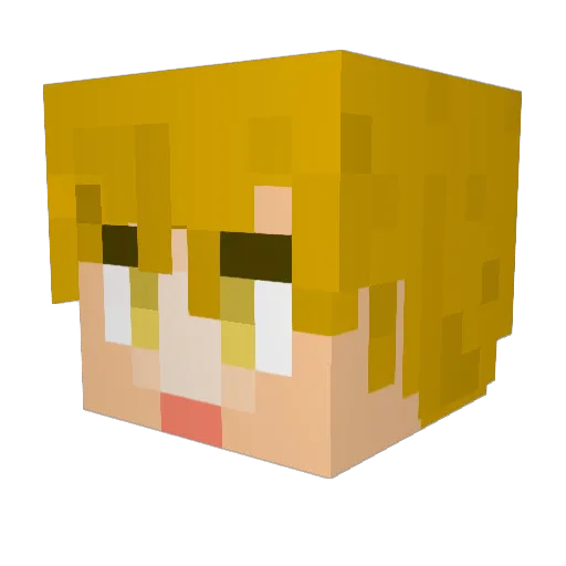 byulq Minecraft avatar head, 3D render