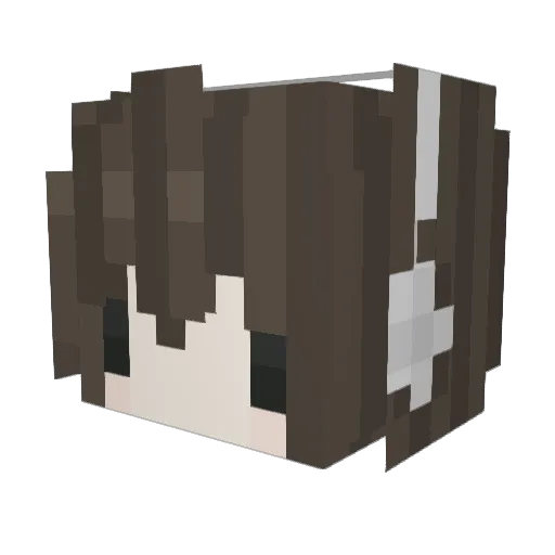 byunyy Minecraft avatar head, 3D render