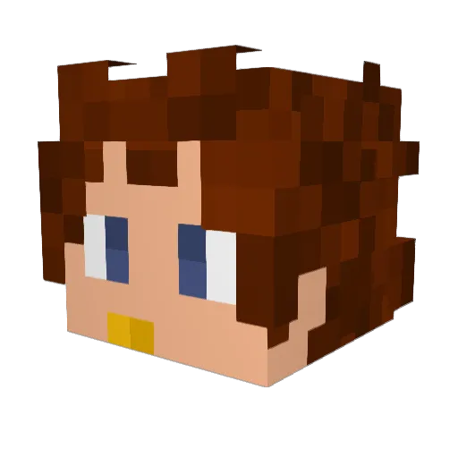 byyGritceb Minecraft avatar head, 3D render