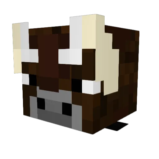 byzon Minecraft avatar head, 3D render