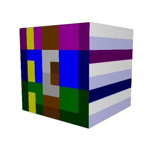 bz2 Minecraft avatar head, 3D render