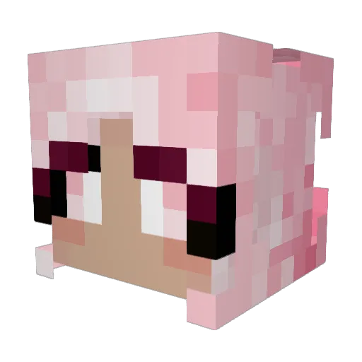bzbatzy Minecraft avatar head, 3D render