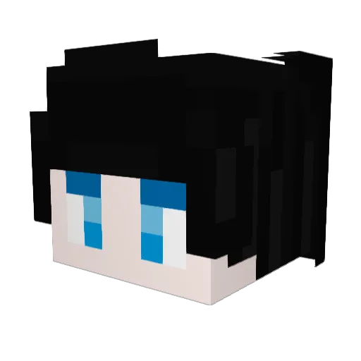 bzbbzg Minecraft avatar head, 3D render