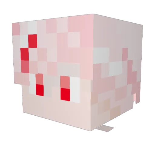 bzdbqg Minecraft avatar head, 3D render