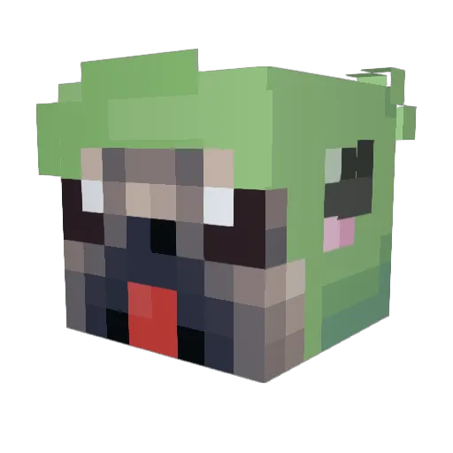 bzelva Minecraft avatar head, 3D render