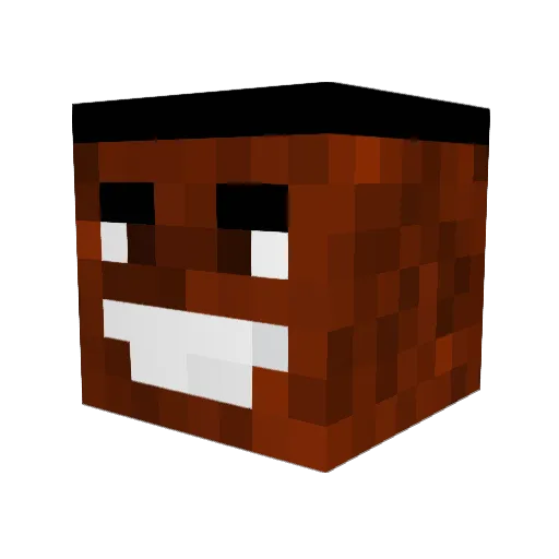 bzhz Minecraft avatar head, 3D render