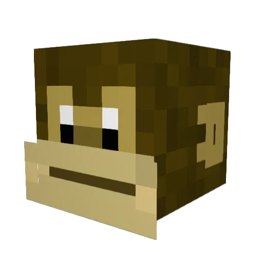 bziumn Minecraft avatar head, 3D render