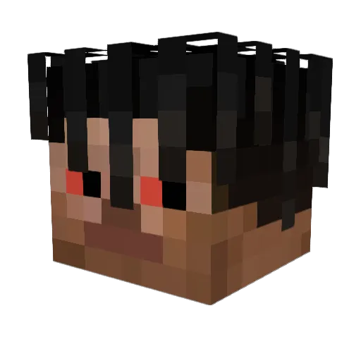 bzqk Minecraft avatar head, 3D render