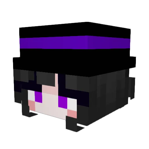 bzvGG Minecraft avatar head, 3D render