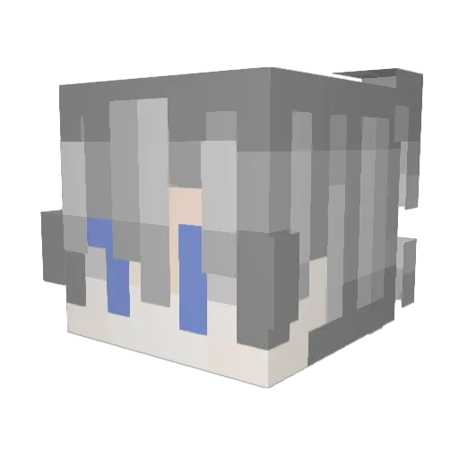 bzzdxh Minecraft avatar head, 3D render