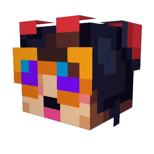 c00ltdog Minecraft avatar head, 3D render
