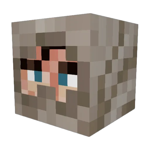 c0ckiemonster Minecraft avatar head, 3D render