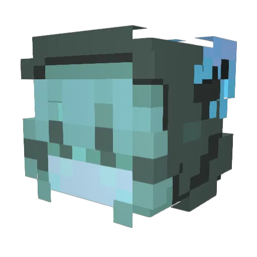 c0de_rat Minecraft avatar head, 3D render