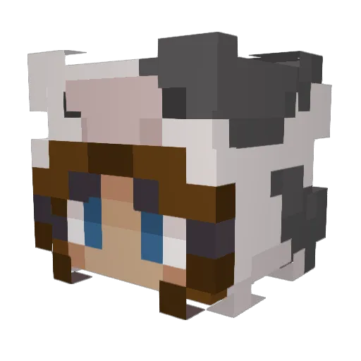 c0llyw0bbles Minecraft avatar head, 3D render