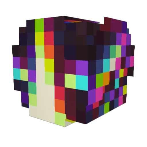 c0m2eL Minecraft avatar head, 3D render