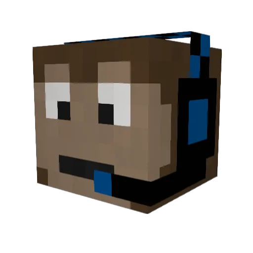 c0nf1g_ Minecraft avatar head, 3D render