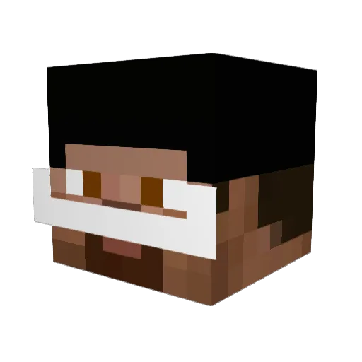 c0okies Minecraft avatar head, 3D render