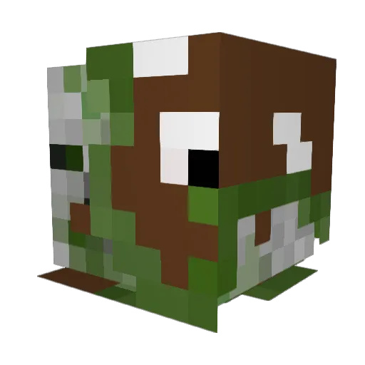 c0w0fd3ath Minecraft avatar head, 3D render
