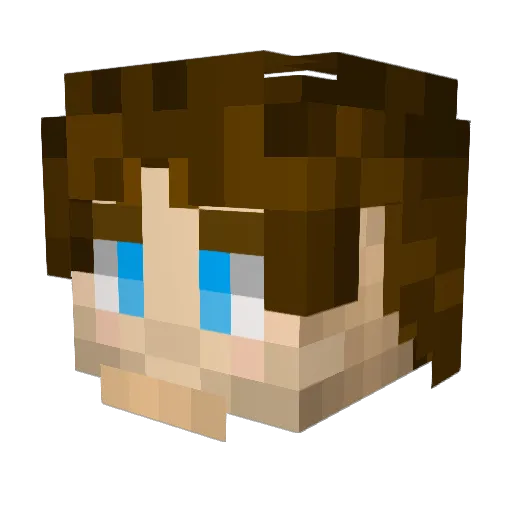 c0wb07 Minecraft avatar head, 3D render